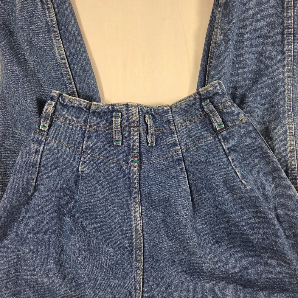Vintage Lee High Waisted Pleated Jeans Plaid Lined Tapered Leg Medium Wash 3 - Picture 5 of 8